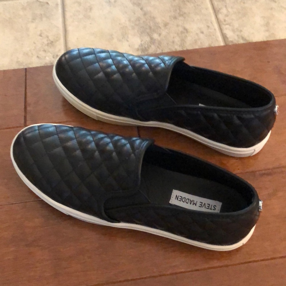 STEVE MADDEN Ecentrcq Black Sneakers Size 10